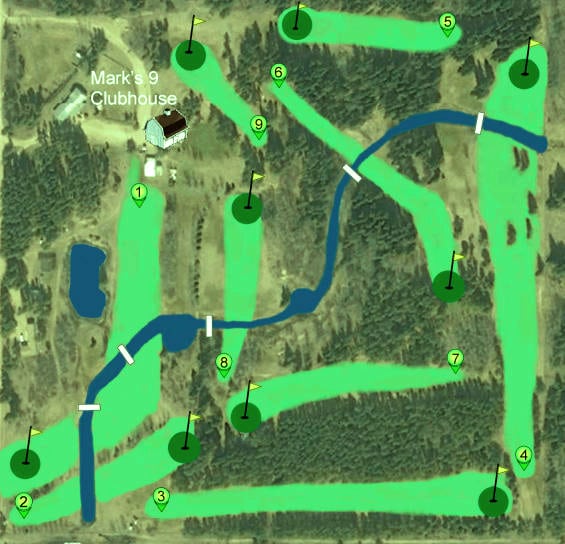 Marks Nine Golf Course Map